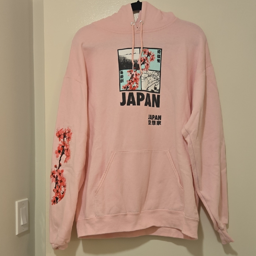 Woman's Artist Union Sz L Japan Hoodie Cherry Blossom Pink